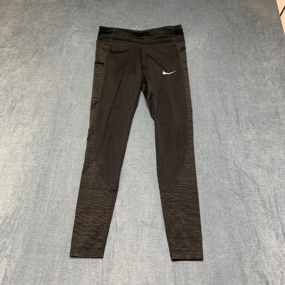 Nike Dri Fit Leggings Womens 28x27 Black Stretch High Waisted Yoga Performance
